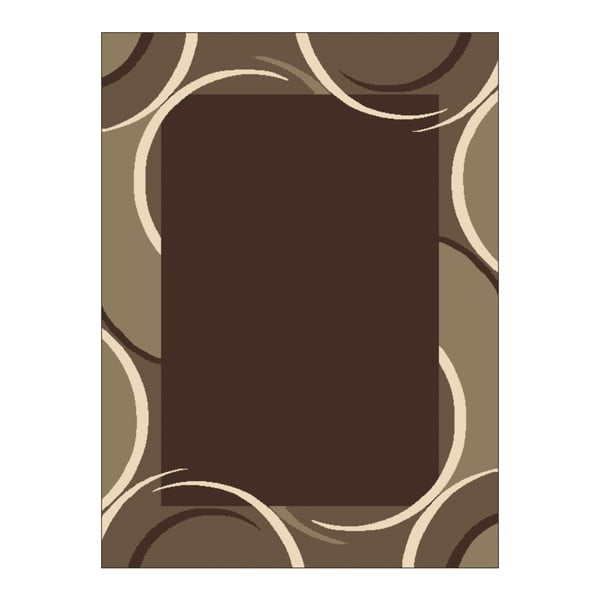 Prime Pile barna szőnyeg bézs részletekkel, 240 x 330 cm - Hanse Home