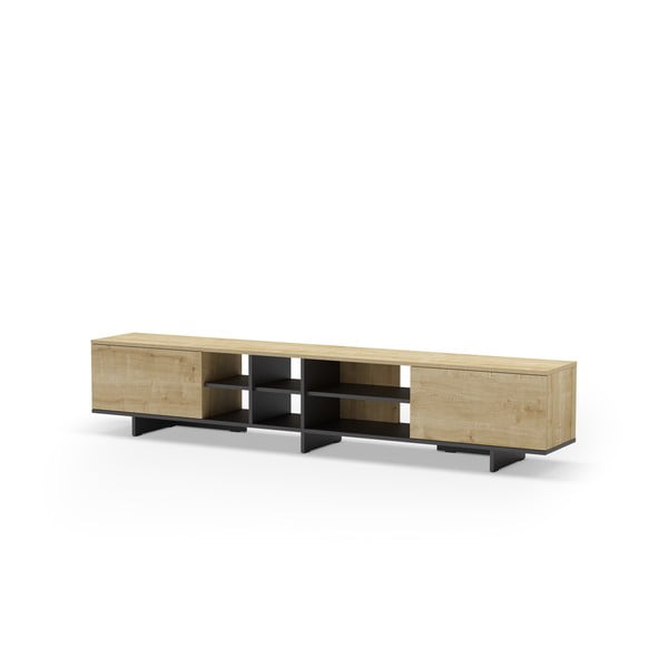 Natúr színű TV-állvány tölgyfa dekorral 230x44 cm Cequoia – Marckeric-image-3