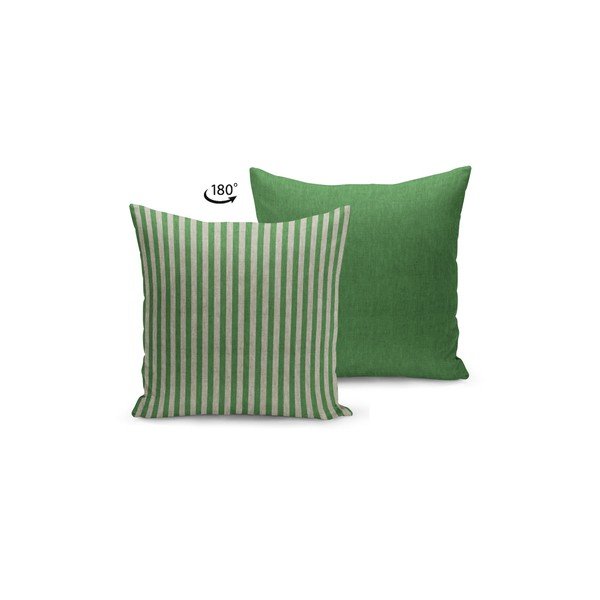 Stripes zöld-bézs párnahuzat, 45 x 45 cm - Kate Louise-image-1