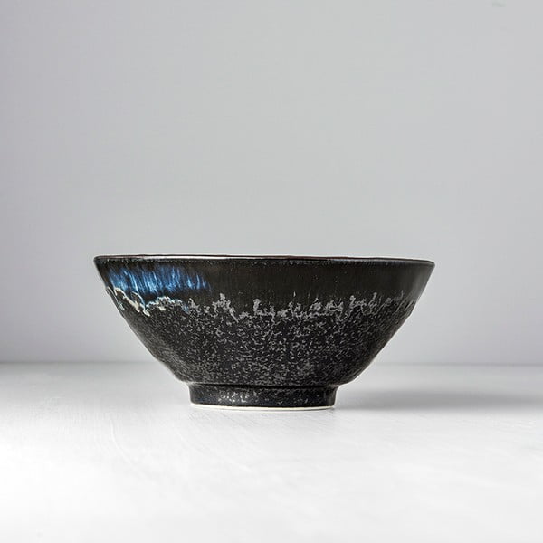 Matt fekete kerámia tál udonhoz, ø 20 cm - MIJ-image-1