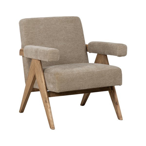 Bézs zsenília fotel Rest – Ixia
