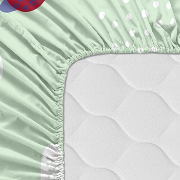 Patchwork Animal pamut gyereklepedő, 60 x 120 cm - Moshi Moshi-image-1
