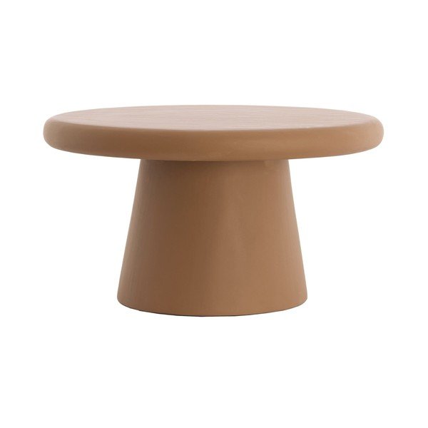 Terrakotta színű kerek dohányzóasztal ø 70 cm Kulona – Light & Living