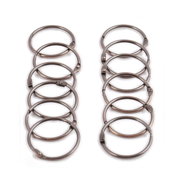 Rézszínű zuhanyfüggöny karika szett 12 db-os Ringo Small – Spirella-image-3