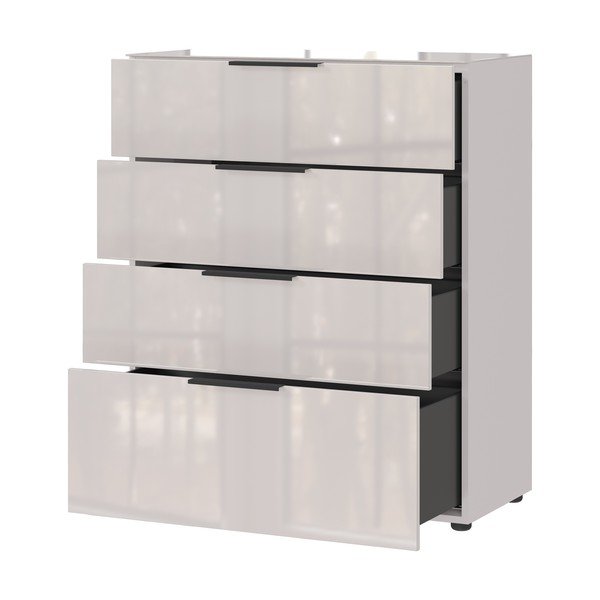 Krémszínű magas komód 83x102 cm Oakland – Germania-image-3