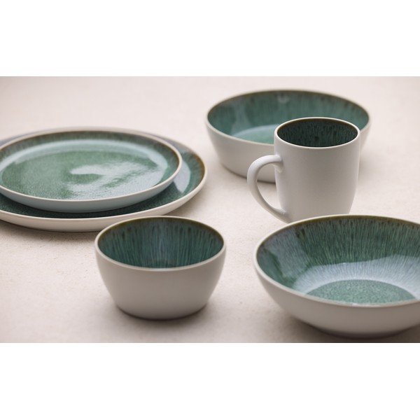 Fehér-zöld kőedény tálka 850 ml Gastro White/Green – Bitz-image-1