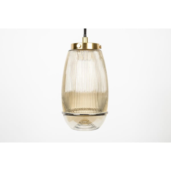 Aranyszínű függőlámpa üveg búrával ø 12 cm Robin - White Label-image-2