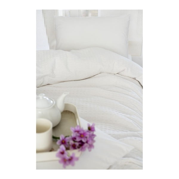 Pure fehér kétszemélyes pamut ágytakaró, 200 x 240 cm