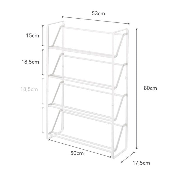 Fehér fém cipőtartó állvány Frame – YAMAZAKI-image-2