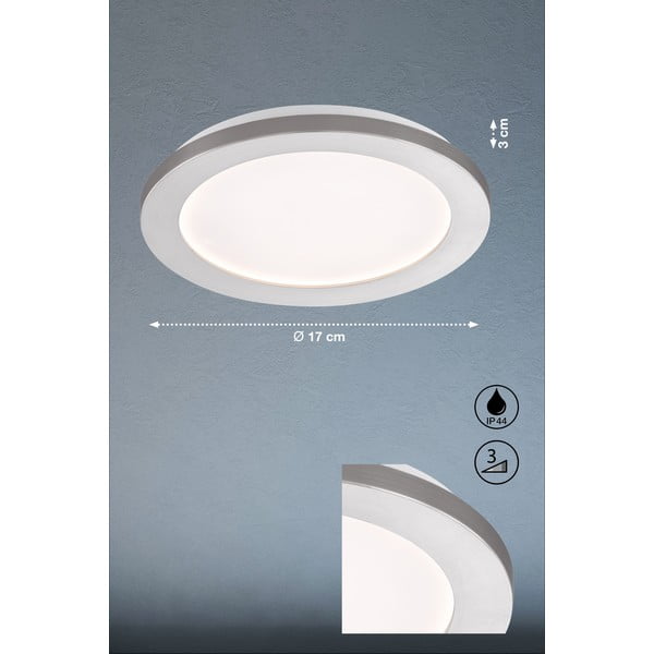 Ezüstszínű LED mennyezeti lámpa Gotland – Fischer & Honsel-image-3