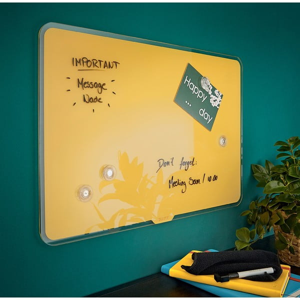 Cosy sárga üveg mágnestábla, 80 x 60 cm - Leitz-image-3