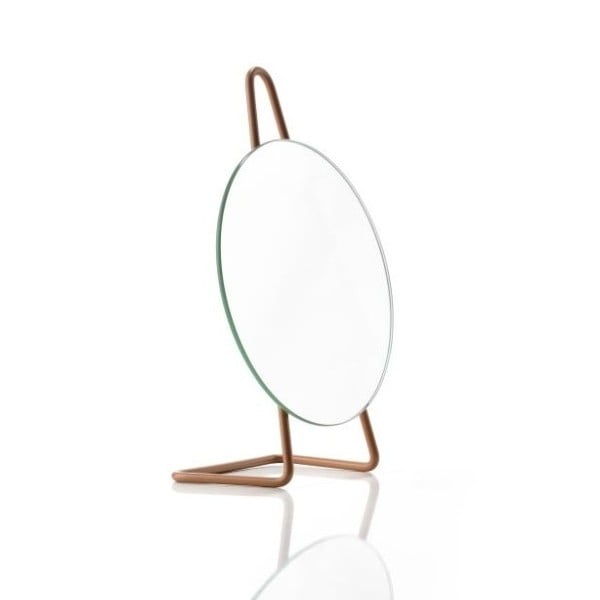 A-Mirror Amber borostyánsárga, asztali kozmetikai tükör, ø 31 cm - zone