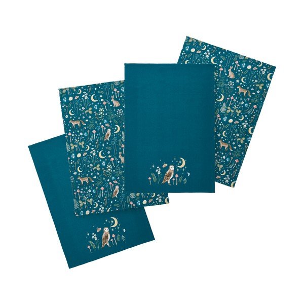 Pamut konyharuha szett 4 db-os 50x70 cm Enchanted Twilight Animals – Catherine Lansfield