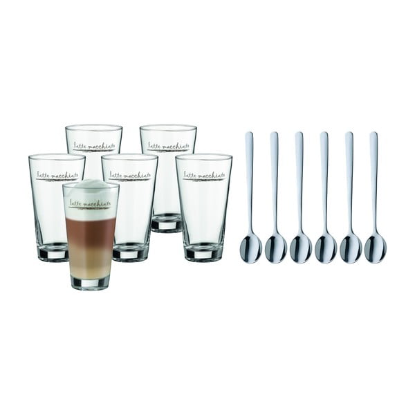 Ezüstszínű üveg bögre szett kanállal, 6 db-os 280 ml – WMF-image-3