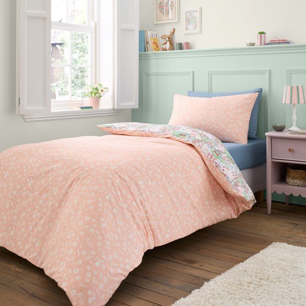 Egyszemélyes pamut gyerek ágyneműhuzat 135x200 cm Meadow Bunnies – Belle & Boo-image-3