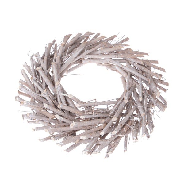 Basic fehér fonott koszorú, ø 30 cm - Dakls