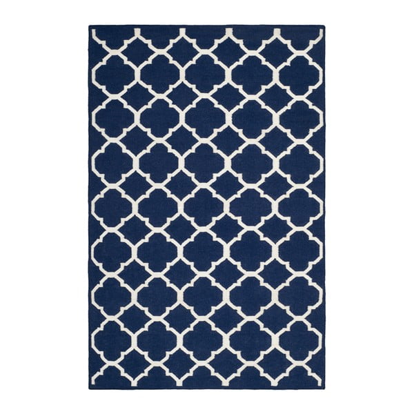 Tahla kék-fehér gyapjú szőnyeg, 182 x 121 cm - Safavieh