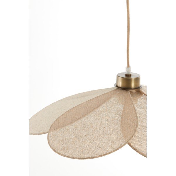 Krémszínű függőlámpa textil búrával Fyano – Light & Living-image-4