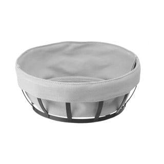 Fekete-szürke péksüteményes kosár textil béléssel, ø 22 cm - Hendi