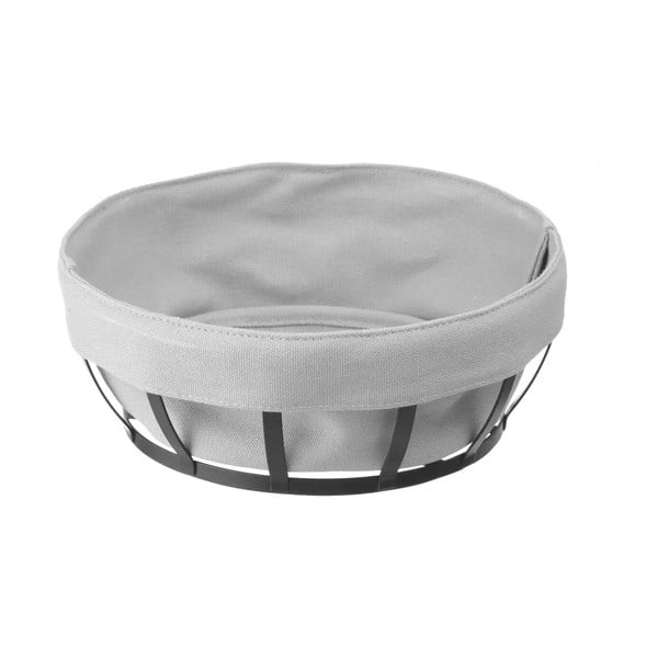 Fekete-szürke péksüteményes kosár textil béléssel, ø 22 cm - Hendi