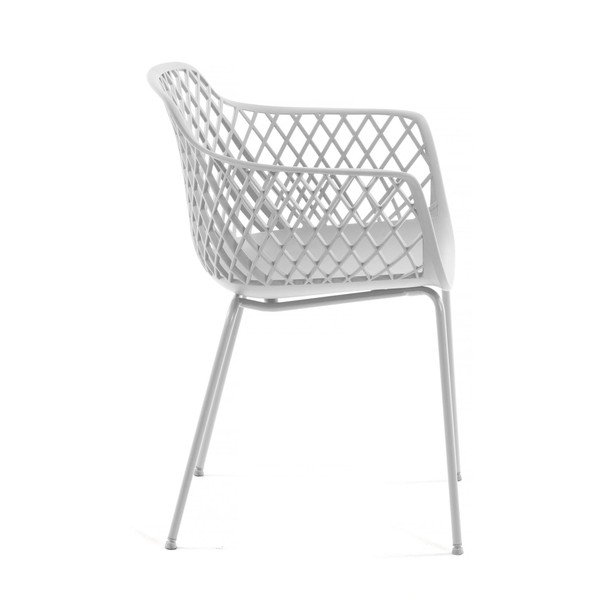 Fehér fém kerti szék Quinn – Kave Home-image-2