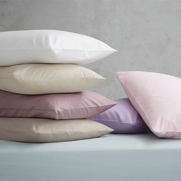 Krémszínű gumis perkál ágykeret huzat 90x190 cm Easy Iron Percale – Catherine Lansfield-image-4