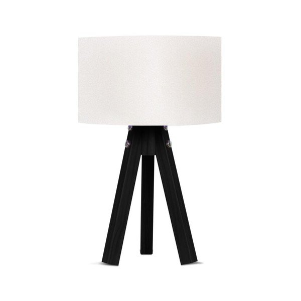 Fehér-fekete asztali lámpa Mdf - Magenta Home