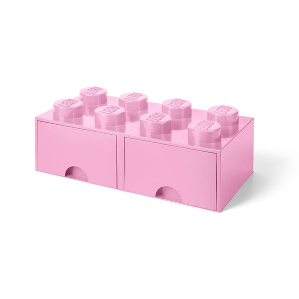 Világos rózsaszín tárolódoboz, 2 fiókkal - LEGO®-image-2