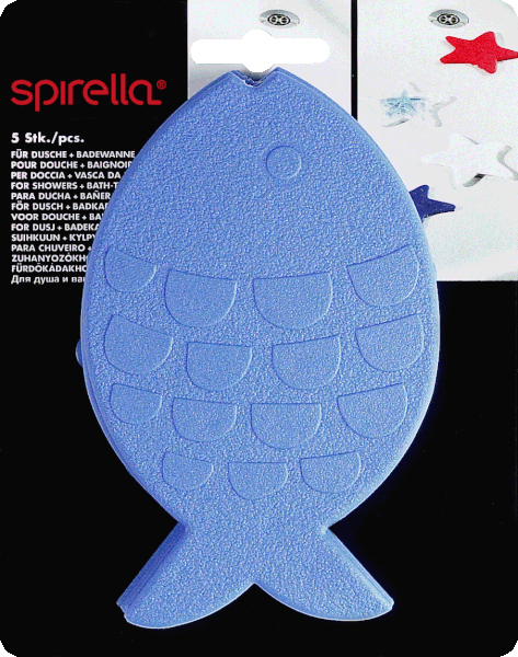 Gyerek csúszásgátló alátét szett fürdőkádba 5 db-os 16x10,5 cm Globefish – Spirella-image-2