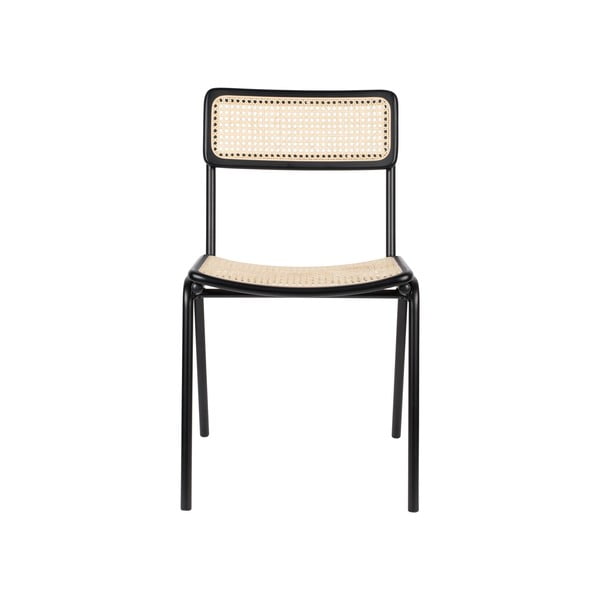 Fekete rattan étkezőszék szett 2 db-os Jort - Zuiver-image-3