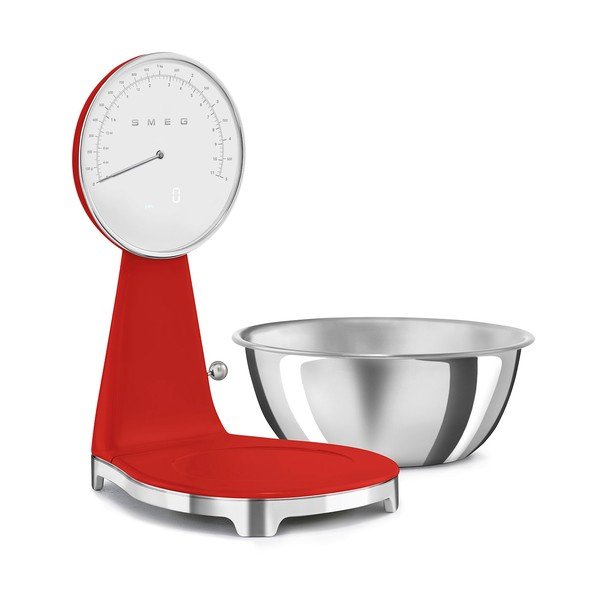 Piros műanyag digitális konyhai mérleg – SMEG-image-3