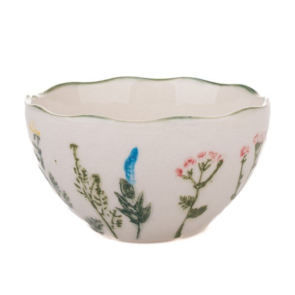 Fehér porcelán tálka Flower Garden – Dakls