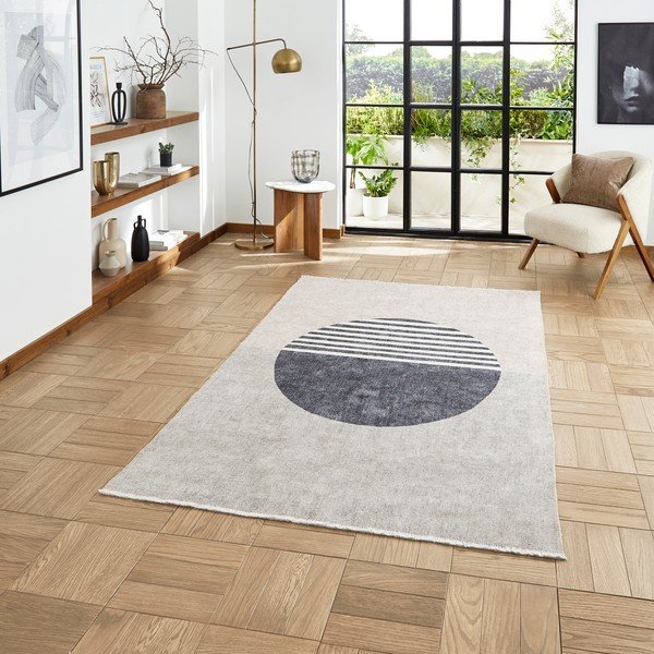 Szürke mosható pamutkeverék futószőnyeg 60x170 cm Whisper – Think Rugs-image-1