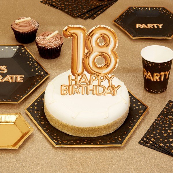 Topper papír tortadísz 18-as számmal - Neviti