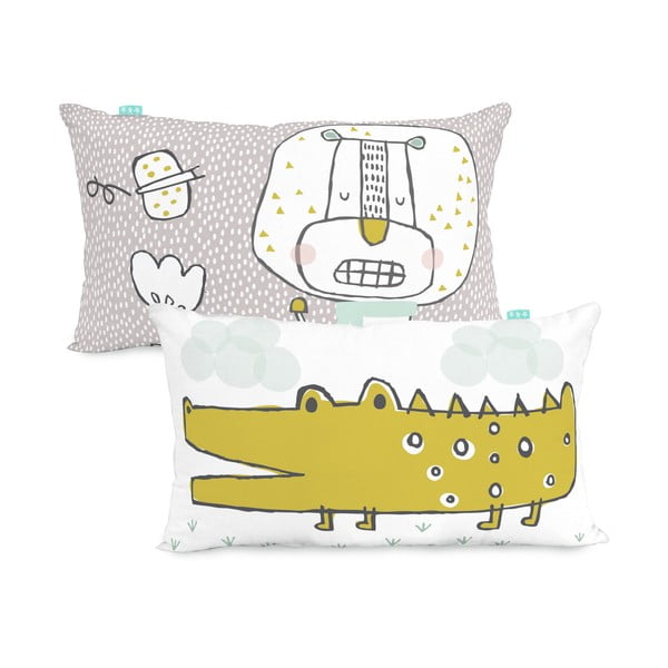 Best Buddies kétoldalas pamut párnahuzat, 50 x 30 cm - Moshi Moshi-image-2