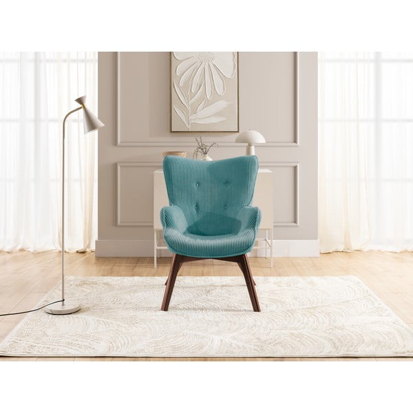 Türkiz kordbársony fotel Niko – Ropez-image-1