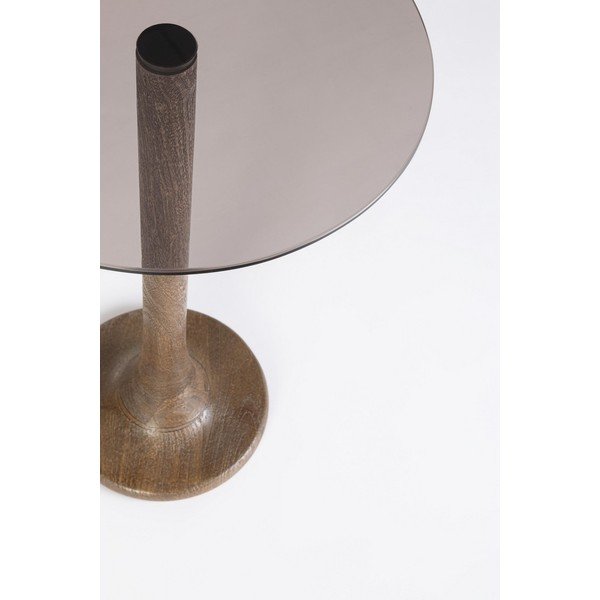 Kerek tárolóasztal üveg asztallappal ø 35 cm Aberdeen – Bizzotto-image-4