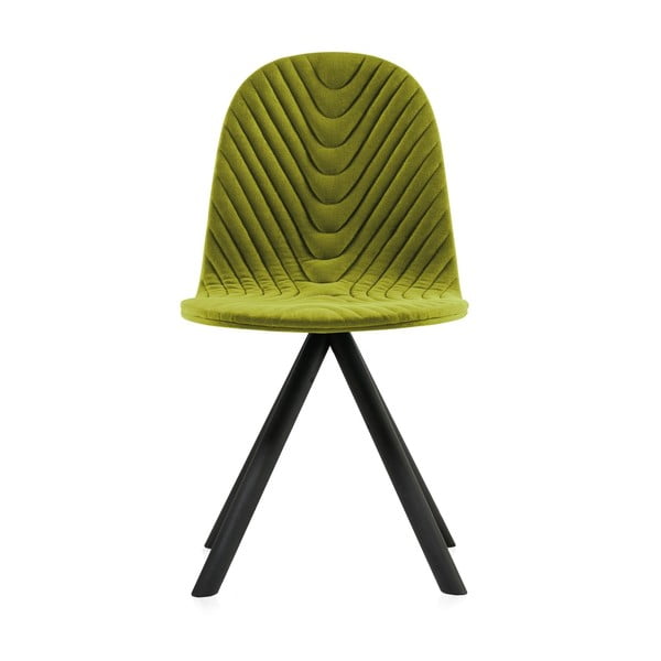 Mannequin Wave zöld szék fekete lábakkal - Iker