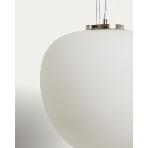 Fehér függőlámpa üveg búrával ø 25 cm Ardali – Kave Home-image-4