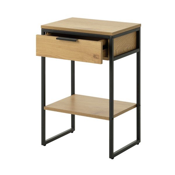 Tárolóasztal tölgyfa dekorral 30x40 cm Cesura – Unique Furniture-image-2