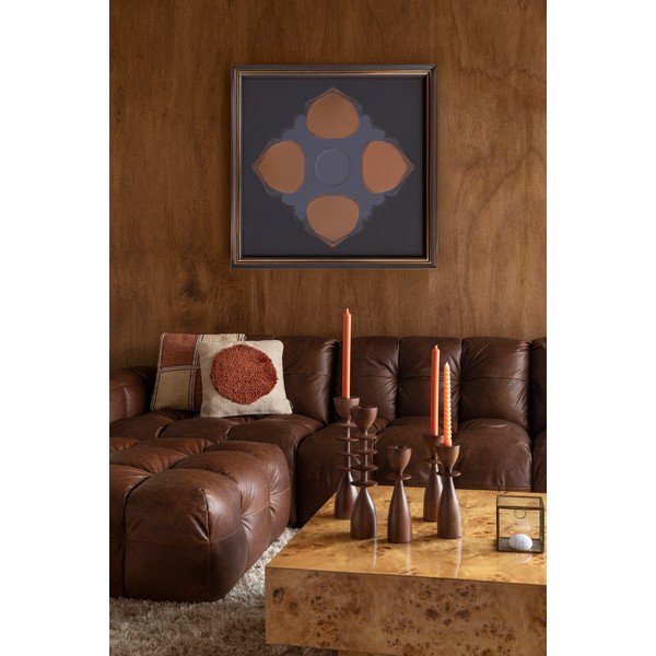 Barna bőr moduláris lábtartó Hackman – Dutchbone-image-1