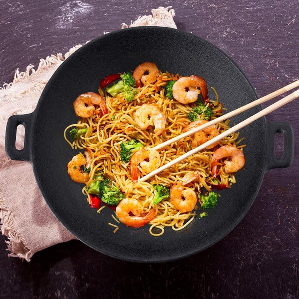 Öntöttvas wok serpenyő ø 30 cm Litina – Orion-image-1