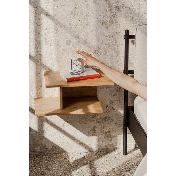 Natúr színű függő éjjeliszekrény tölgyfa dekorral Tann – noo.ma-image-2