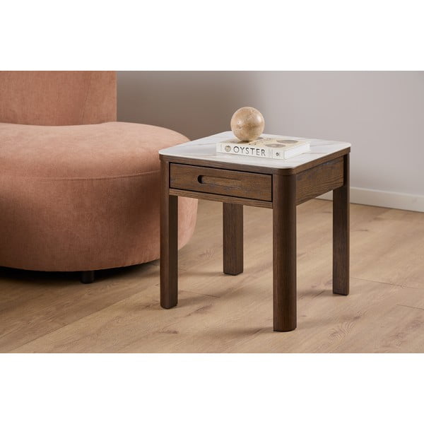 Tárolóasztal kerámia asztallappal 45x45 cm Southampton – Actona-image-2