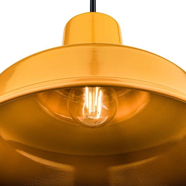 Okkersárga fém függőlámpa ø 32 cm Pawn – Squid Lighting-image-3