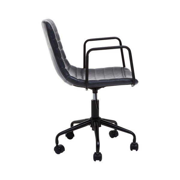 Sötétszürke bőrutánzat irodai szék Forbes – Premier Housewares-image-4