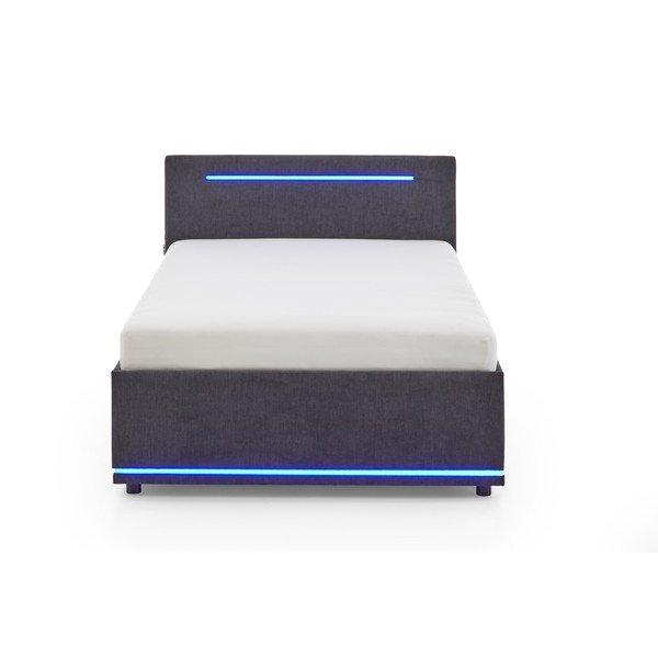 Sötétszürke kárpitozott gyerekágy ágyrács nélkül 120x200 cm Circle – Meise Möbel-image-3