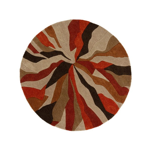 Splinter narancssárga szőnyeg ⌀ 135 cm - Flair Rugs