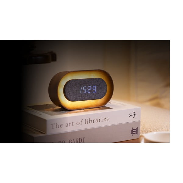 Digitális ébresztőóra Lumos Walnut – Gingko-image-4