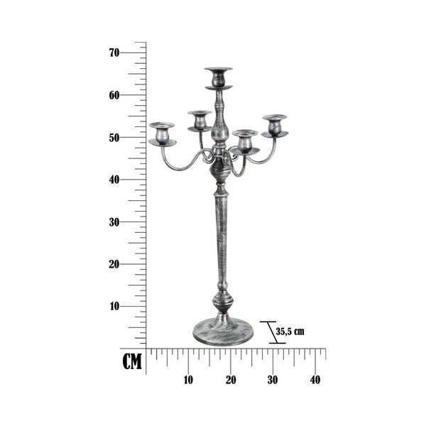 Industry 5 db-os vas gyertyatartó, magassága 66 cm - Mauro Ferretti-image-4